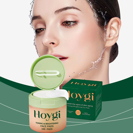Hoygi 100pcs Centella Asiatica Nourish Face Cotton Pads Deep Moisturizing Lighten Spots Even Skin Tone Daily Smooth Face Pads